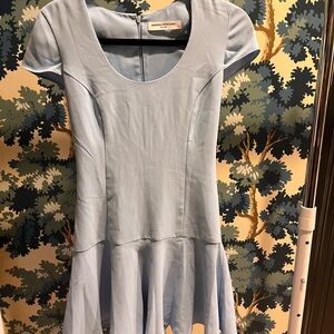 Amanda Uprichard Gray Flutter Sleeve Sundress